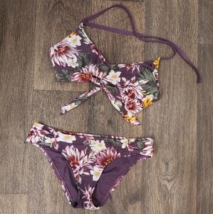 Kona Sol Purple Flower Bikini